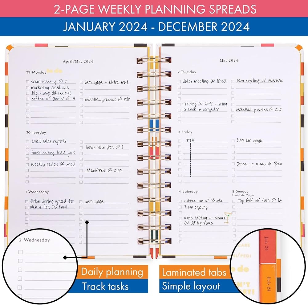 Kate Spade New York Planner 2024 Weekly And Monthly Planner 