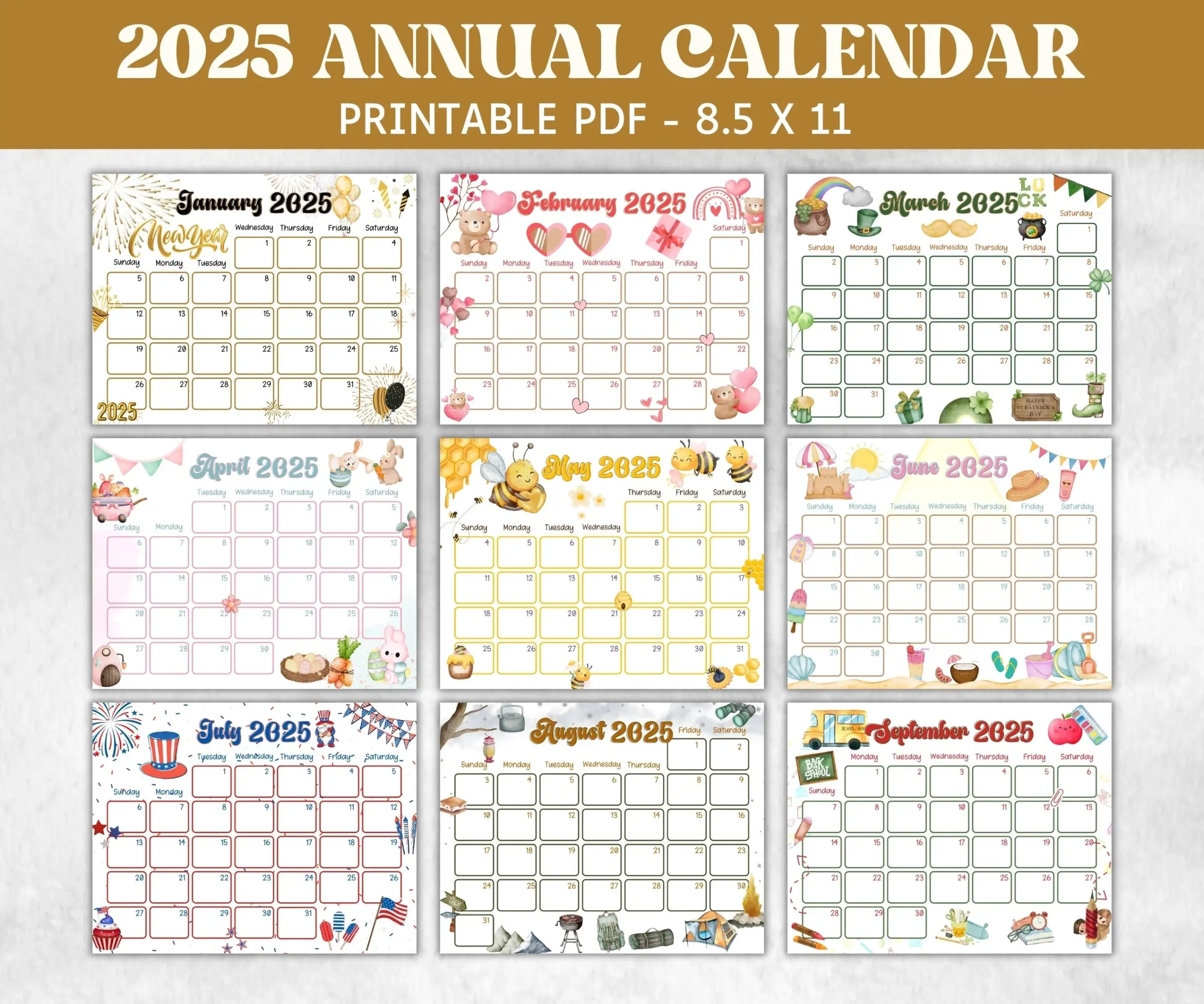 Free Printable Preschool Calendar Templates