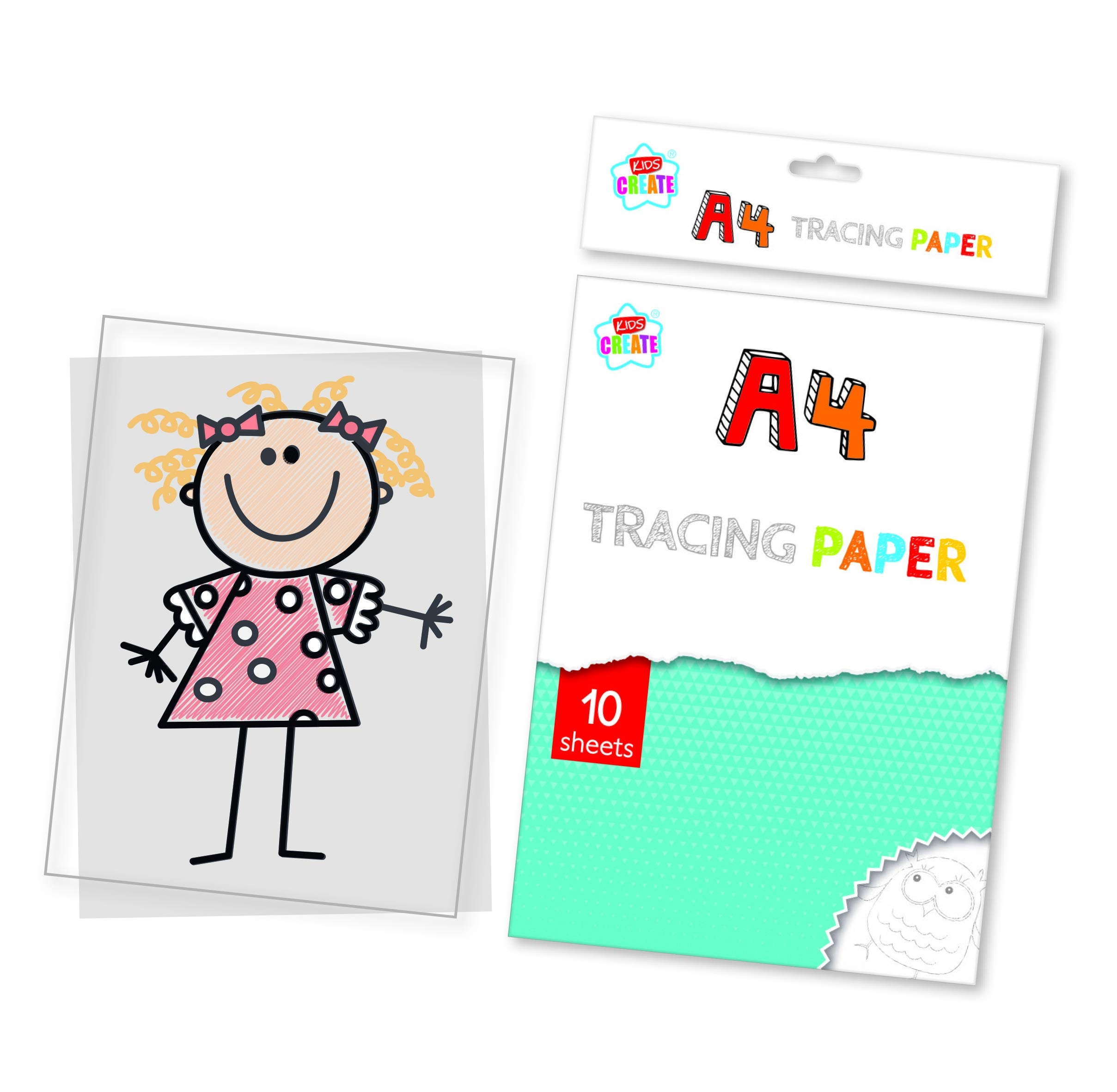 Kids Create A4 Tracing Paper 10 Sheets Drawing Supplies 