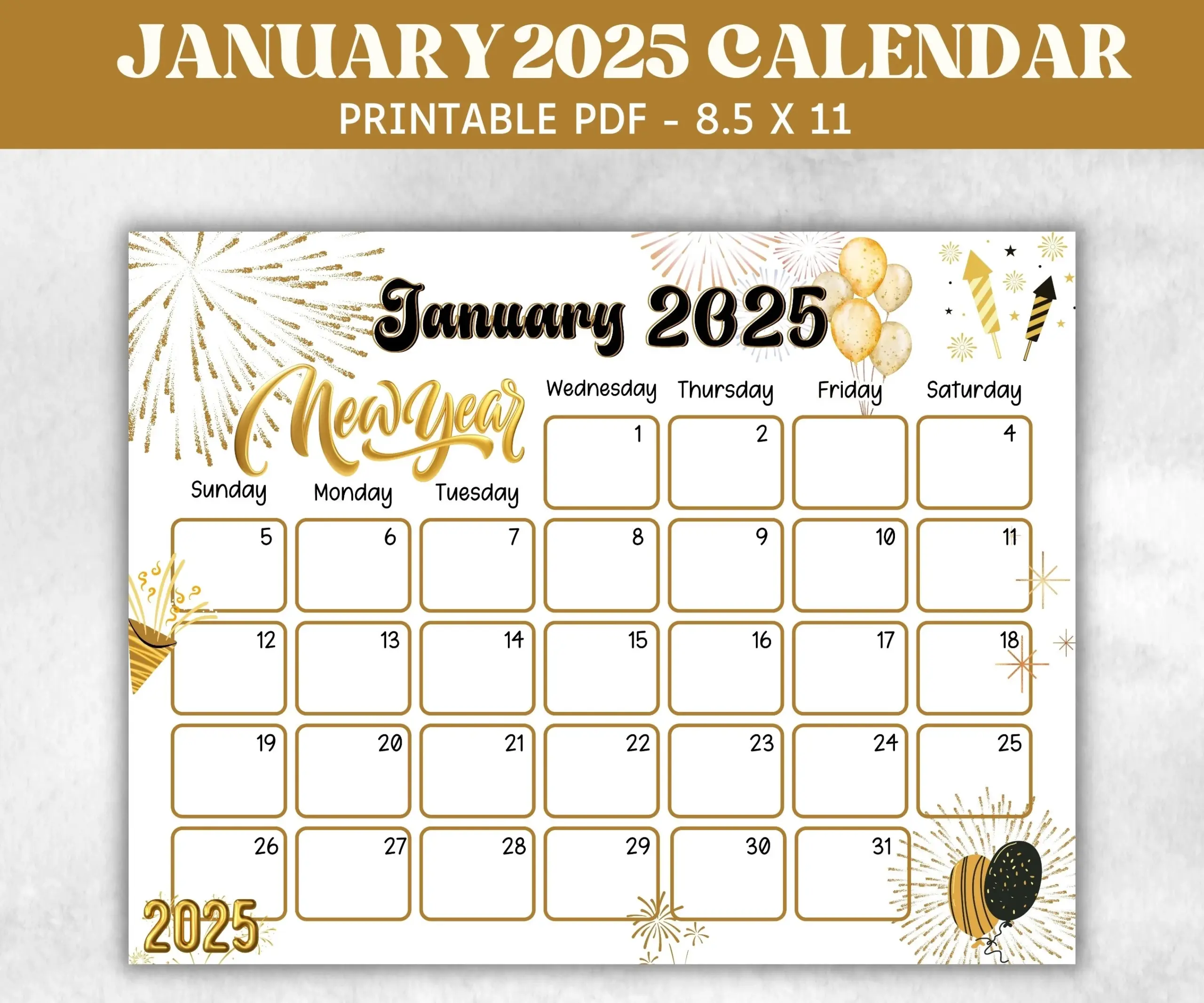 Kids January Calendar Printable 2025 Calendar Homeschool 