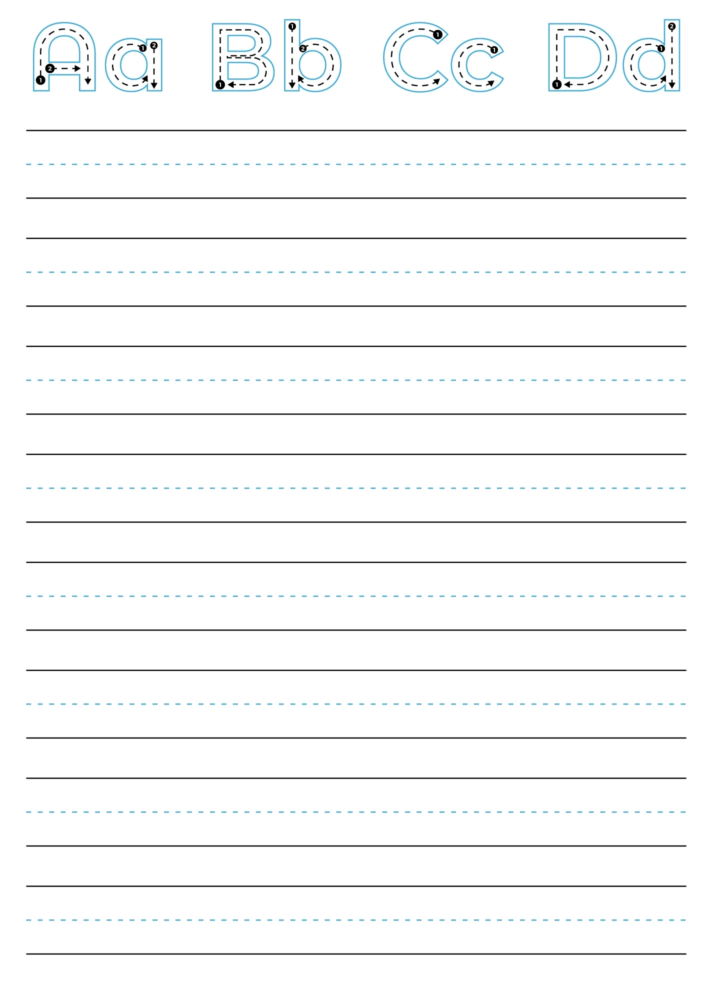 Kindergarten Lined Paper Free Google Docs Template Gdoc io