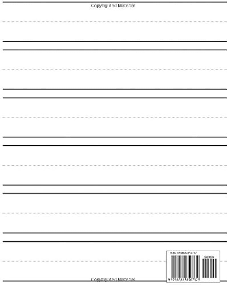 Kindergarten Writing Paper With Dotted Lines 150 Peges Blank Handwriting Practice Paper With Dotted Lines Large Lined Paper For Kindergarten 
