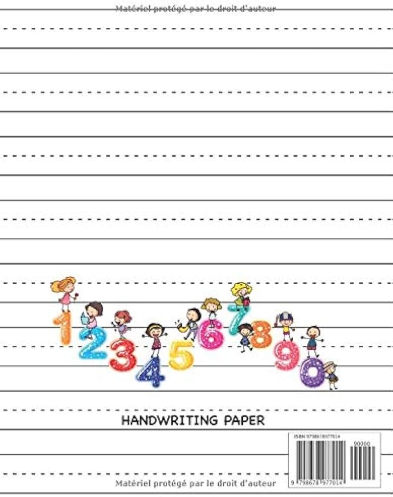 Kindergarten Writing Paper With Lines For ABC Kids 120 Blank 