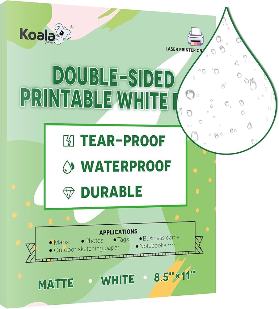 Koala Waterproof Paper For Laser Printer Tear Resistant Printer 