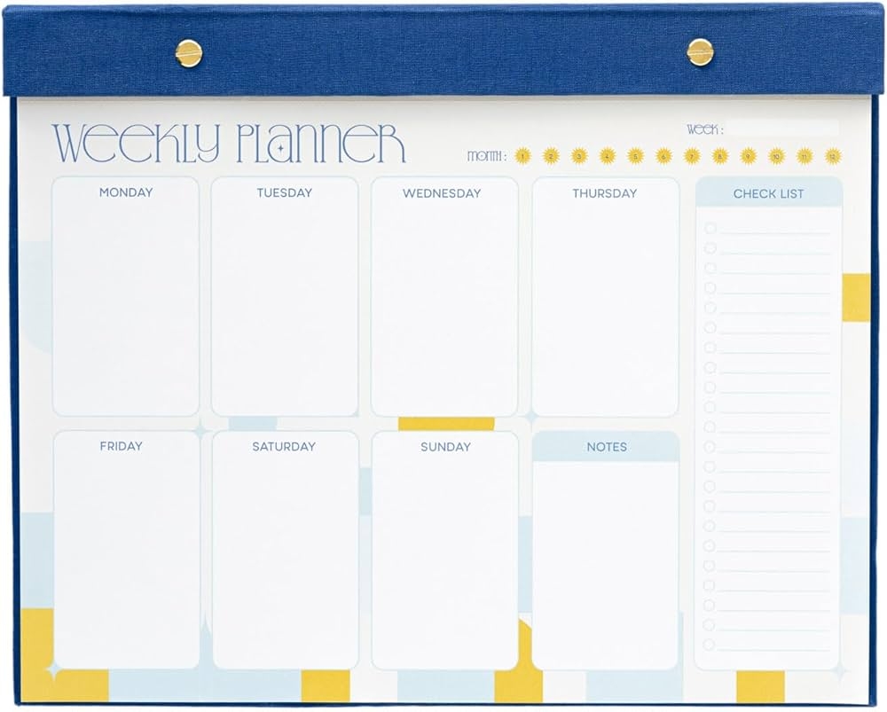 Kokonote Akalia Weekly Planner Pad A4 Calendar Planner Desk 