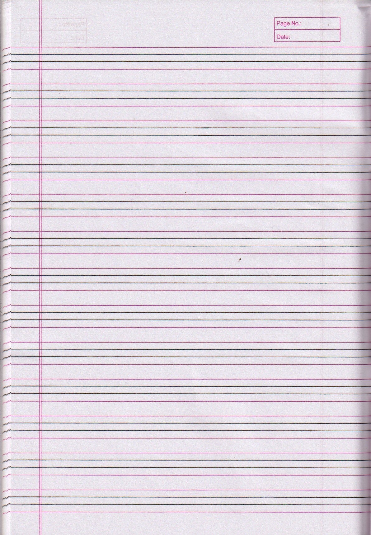 Laminated Paper Cover 4 Lined English Notebook For College Size 