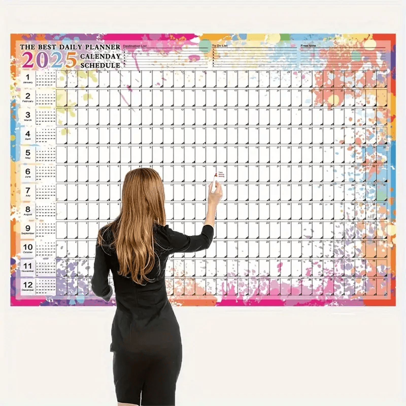 Large Wall Calendar 12 Month Annual Planner 2025 Pack Of 1 