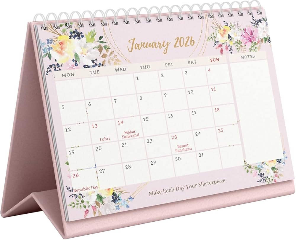 LAURET BLANC Desk Calendar 2026 Planner And Organizer B5 Size 