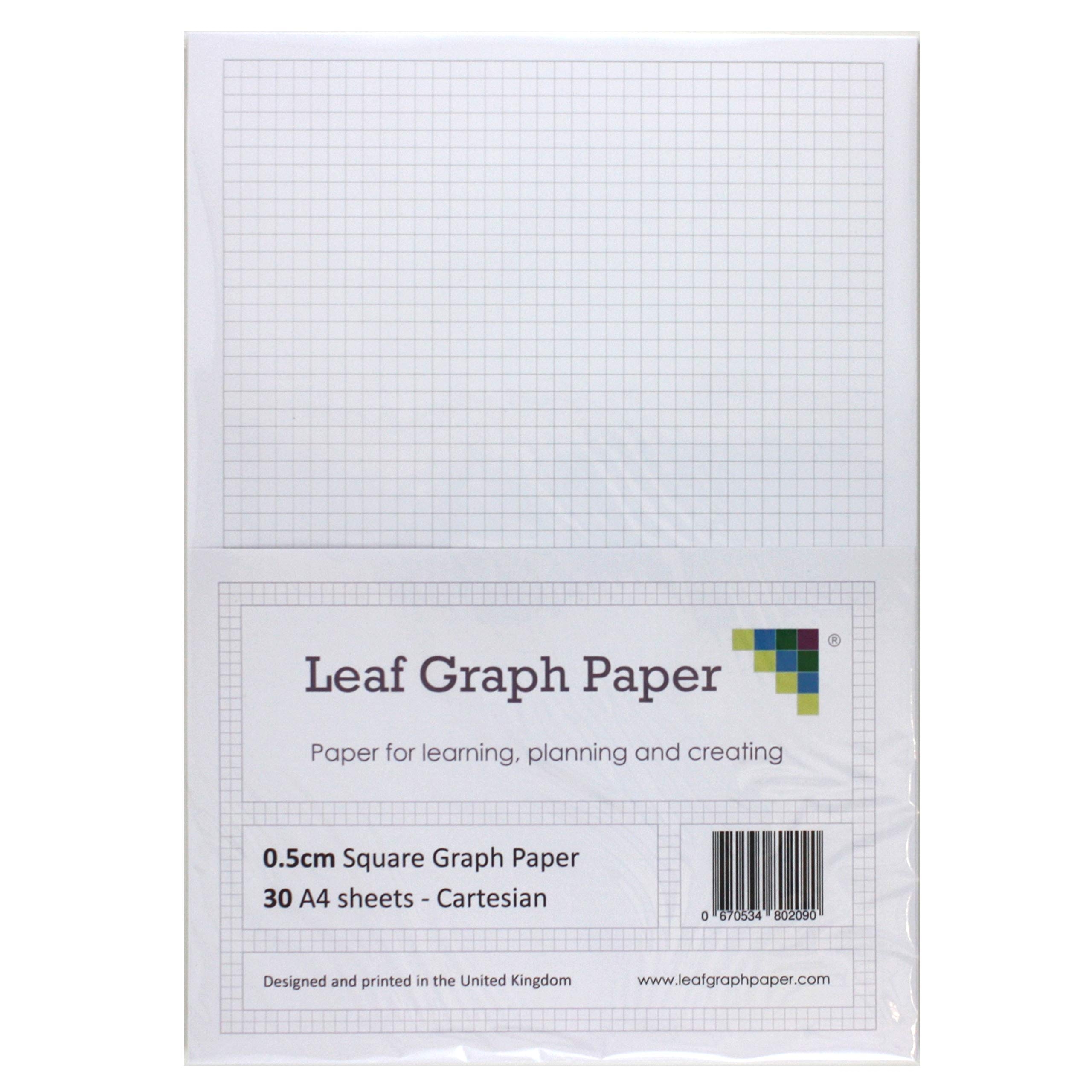 Leaf Graph Paper A4 Millimeterpapier 5 Mm Kartesisch 30 Blatt Grau Amazon de B robedarf amp Schreibwaren