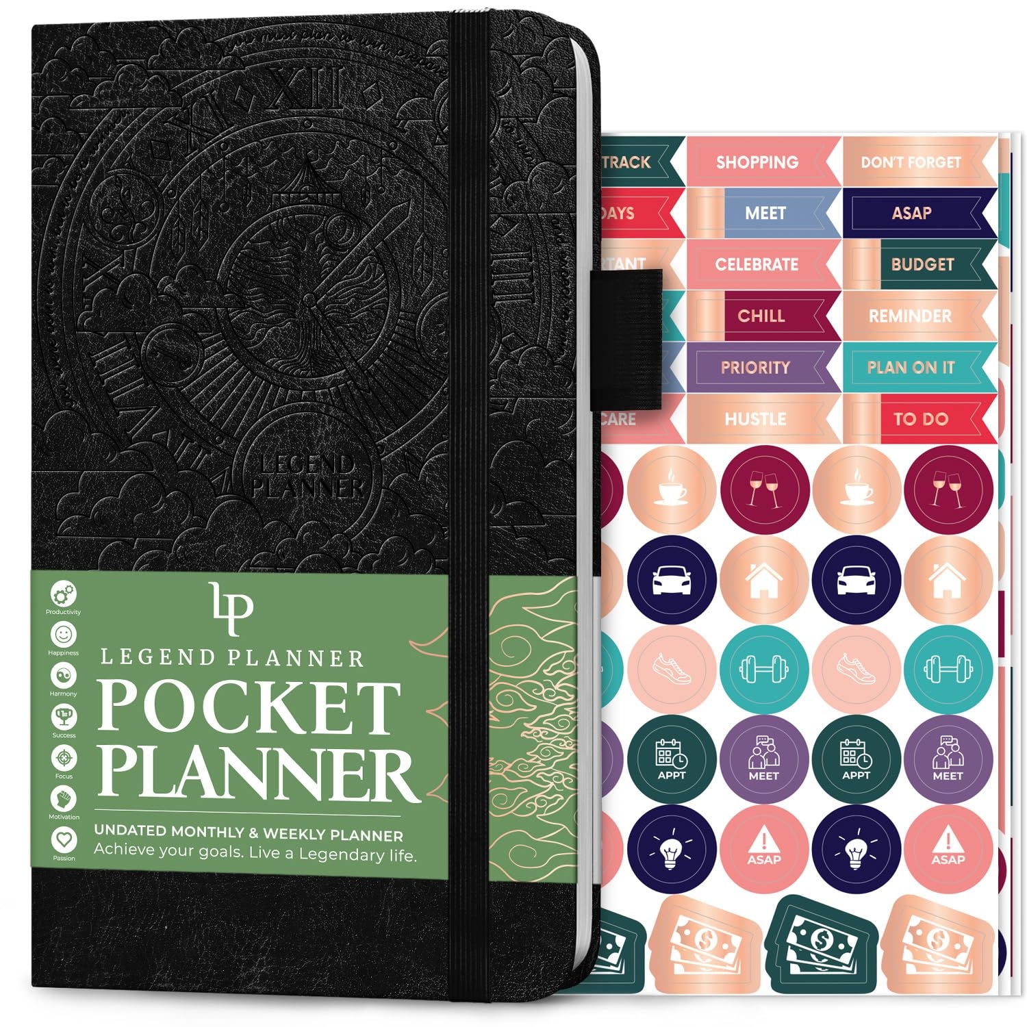 Legend Planner Pocket Small Undated Monthly And Weekly Target 