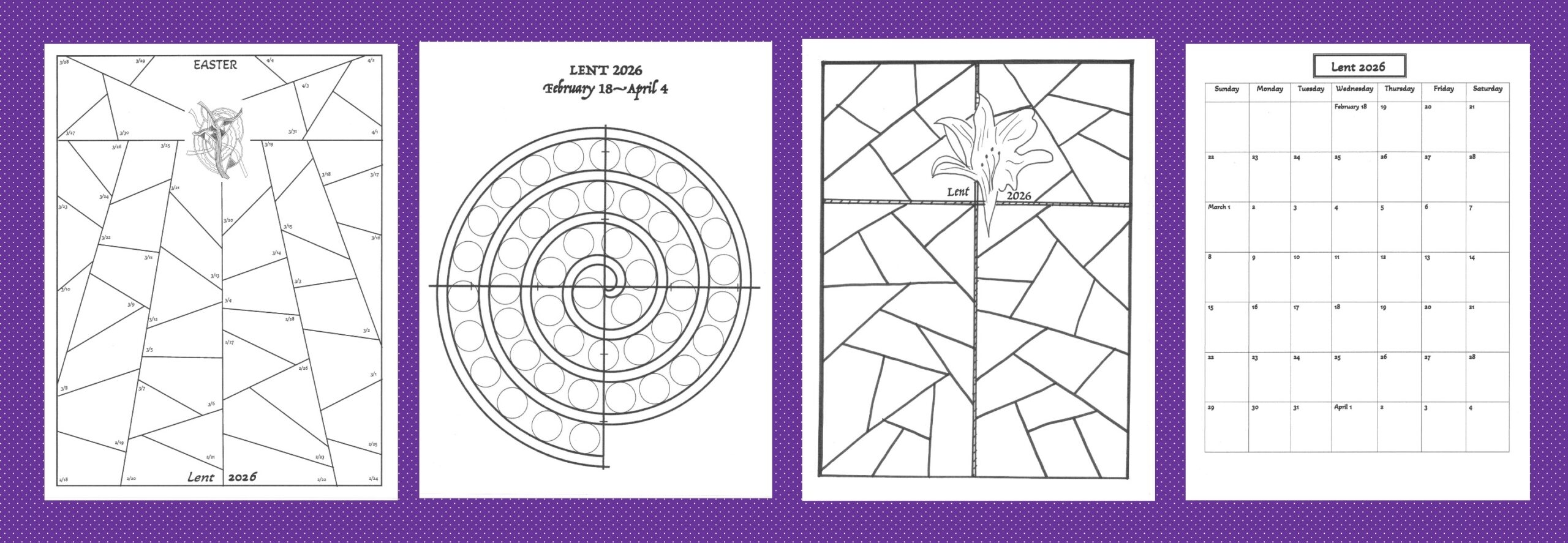 Printable Lenten Calendar Blank