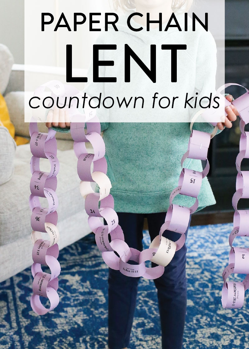 Lent Paper Chain Scripture Countdown The Littles amp Me