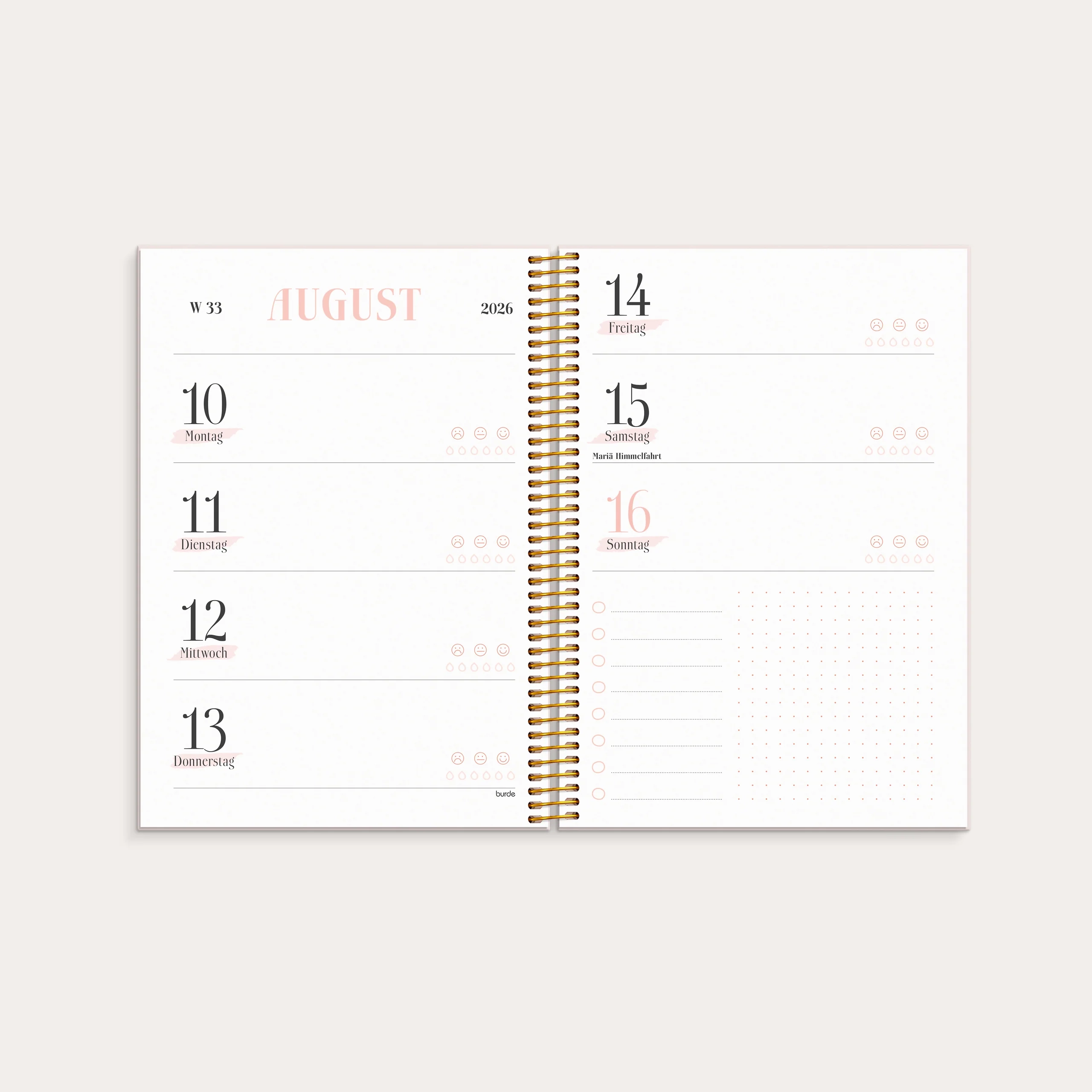 Life Planner Pink Horizontal 2026