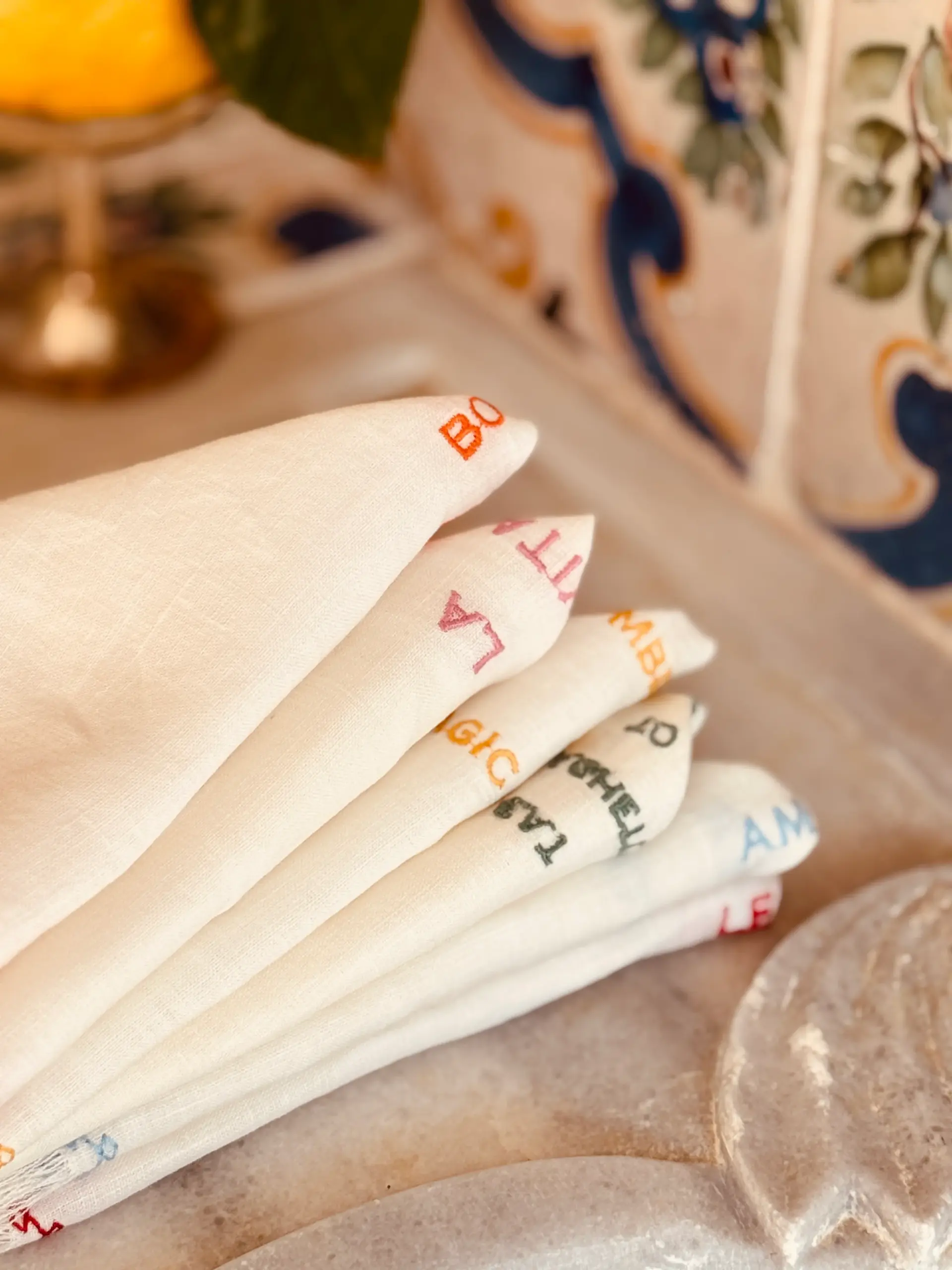 Light Linen Napkin Life Is A Combination Of Magic amp Pasta 