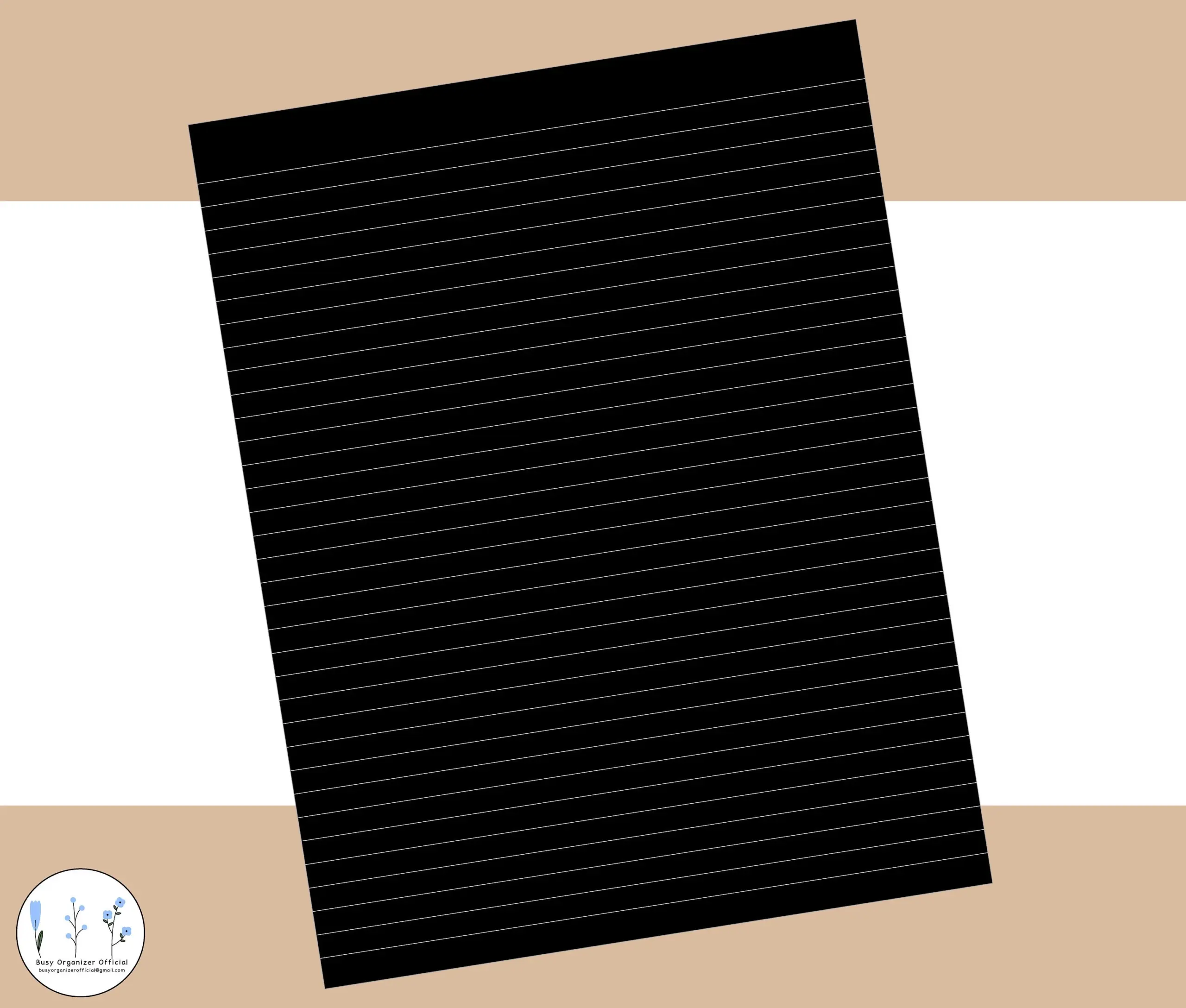 Black Lined Paper Template