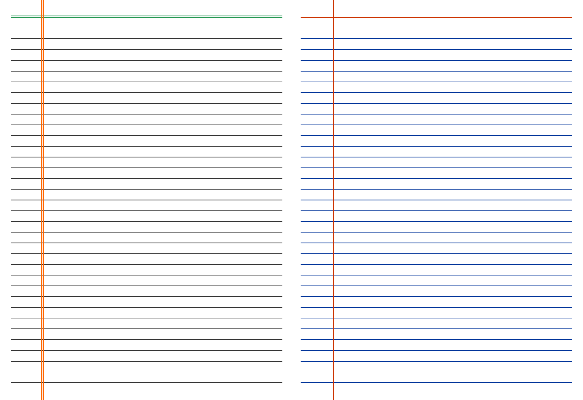 Two Lined Paper Printable
