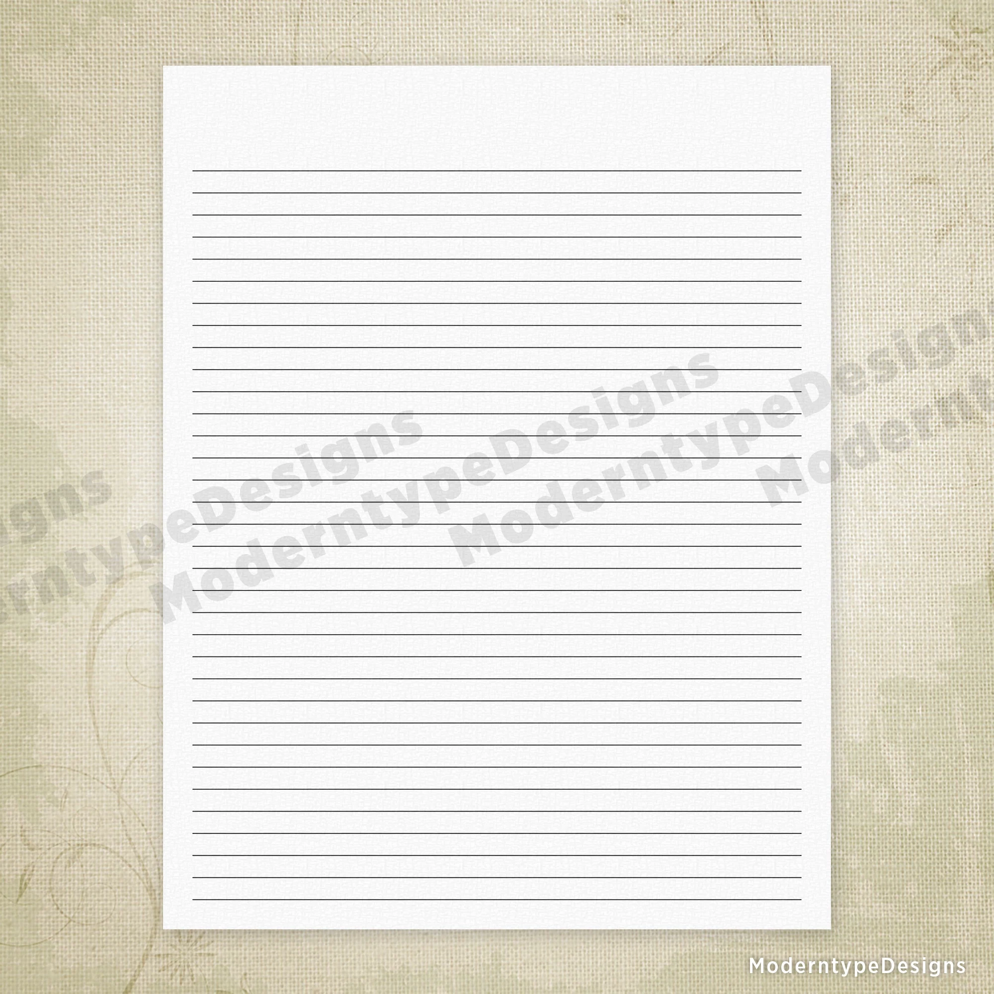 Type On Lined Paper