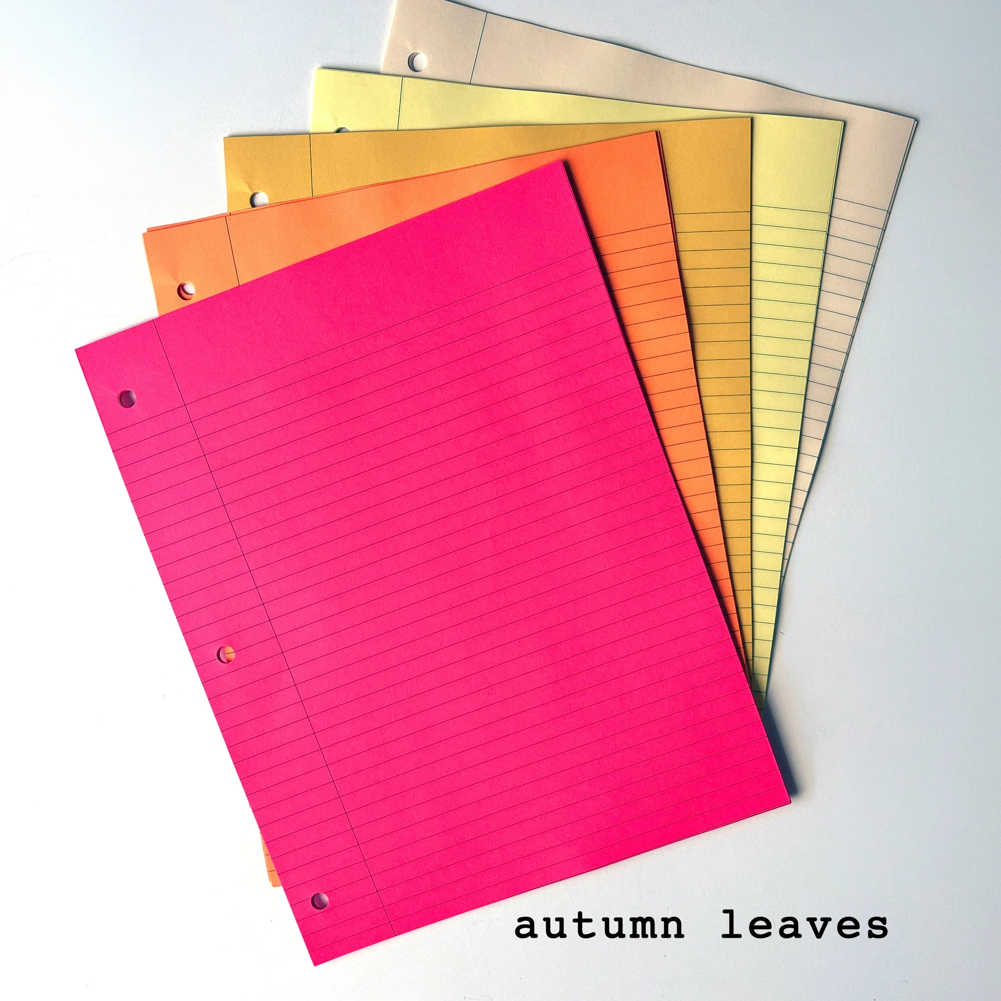 Lined LOOSE LEAF Filler Paper Yellow Paper House