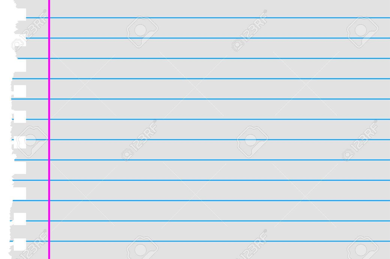 Lined Paper Broken Margin Lizenzfrei Nutzbare SVG Vektorgrafiken 