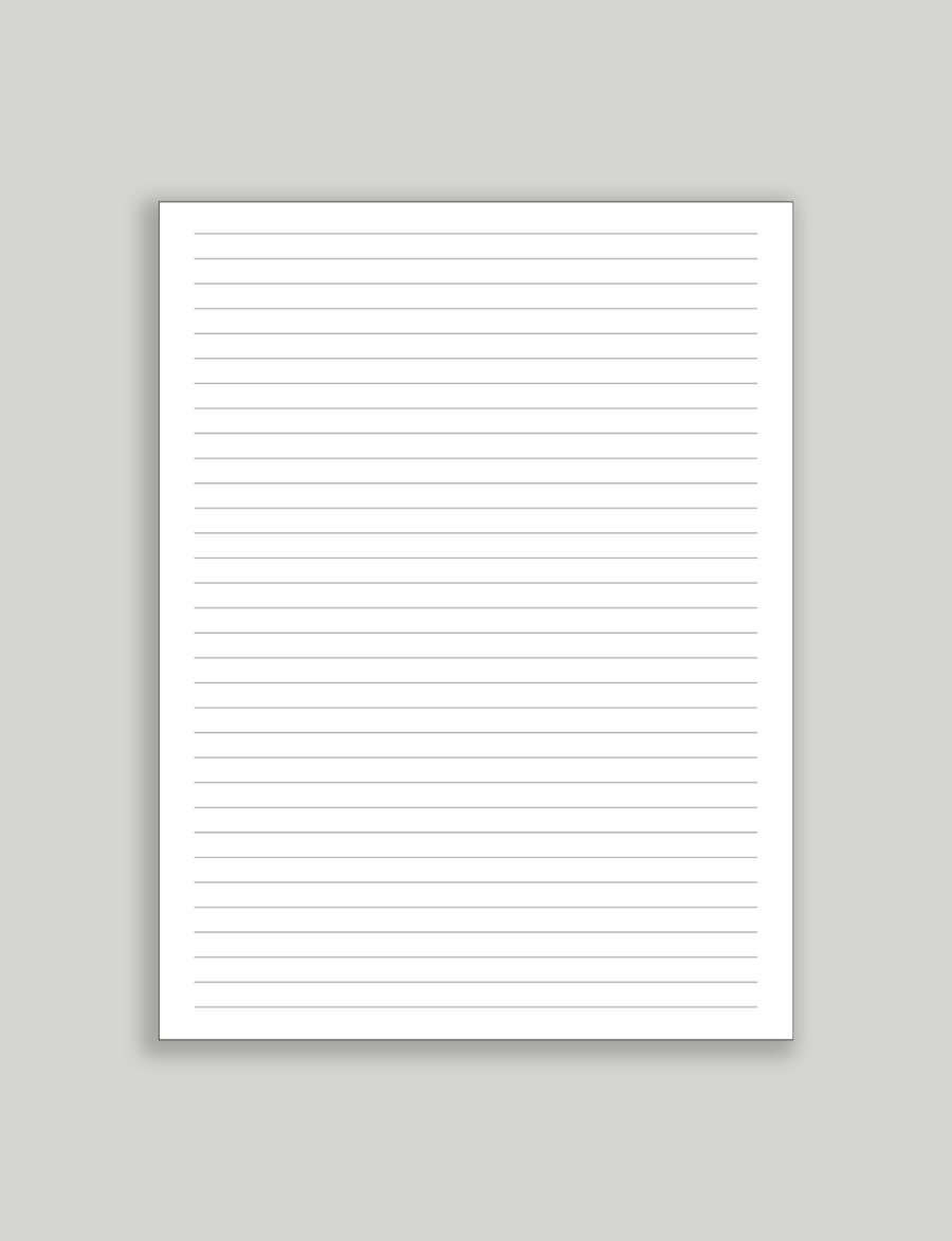 Notebook Paper Template Printable