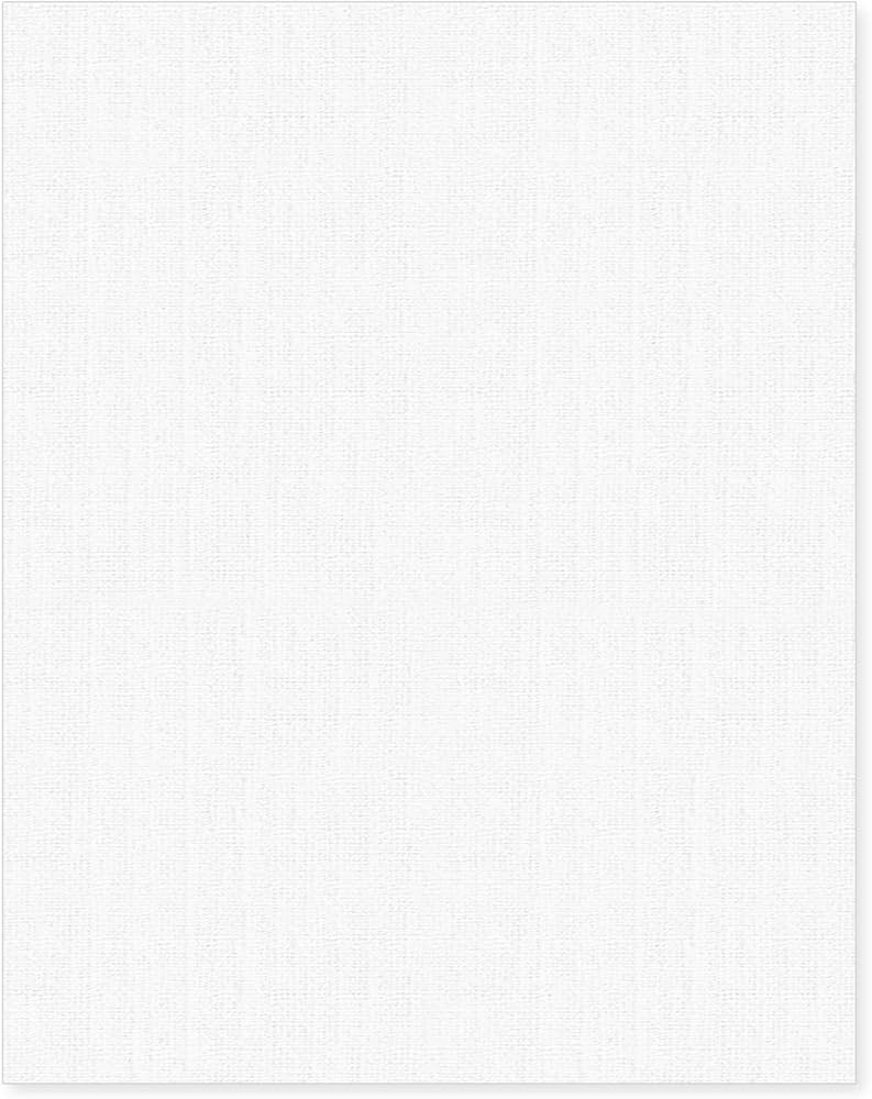 Linen Textured Cardstock White 100 Sheets 80lb Lid 8 5 X 11 