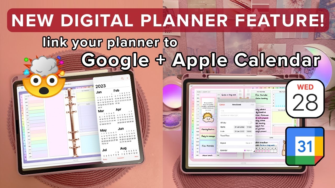 Link Your Digital Planner To Google amp Apple Calendar IPad Android Feature 