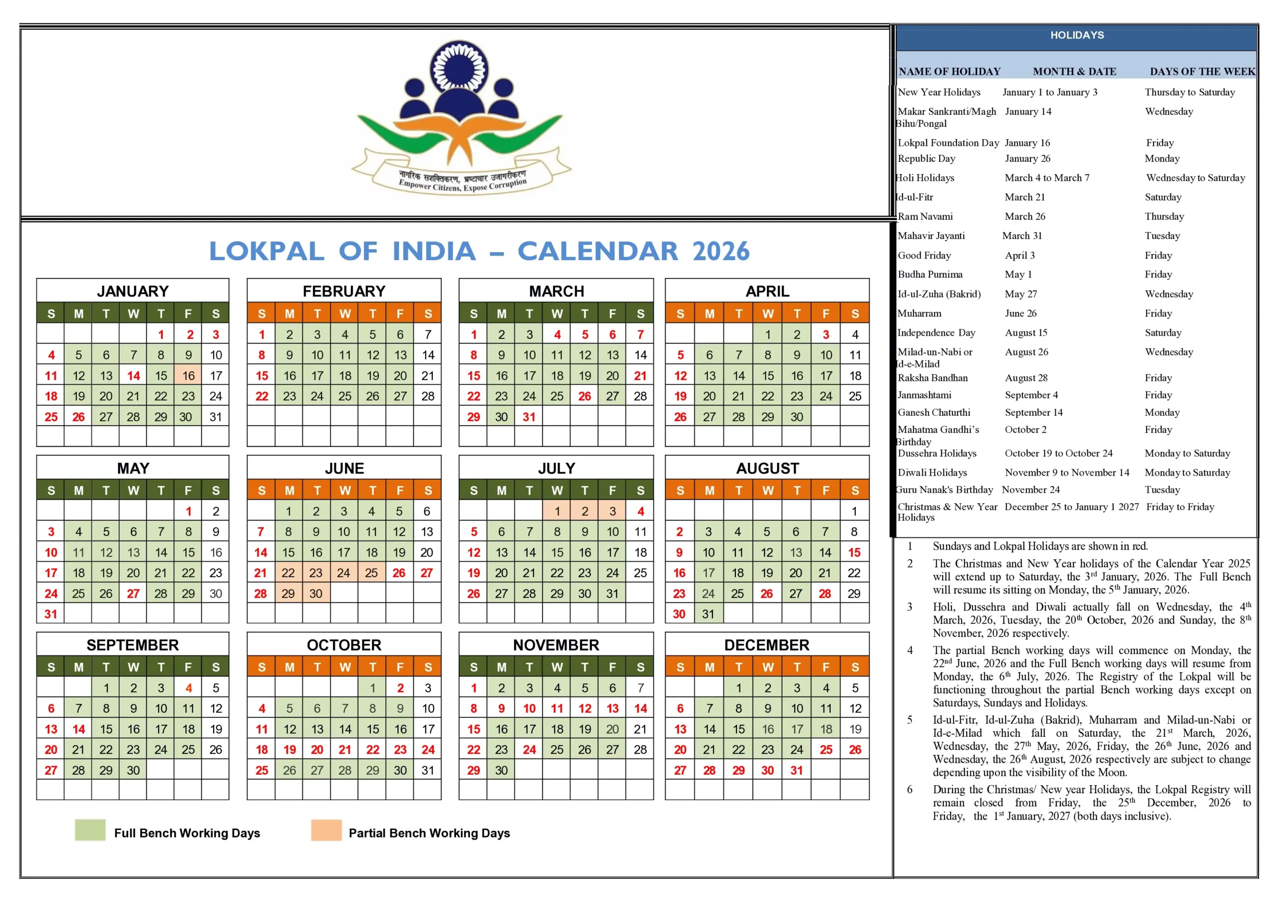 October 2026 Calendar With Holidays In India