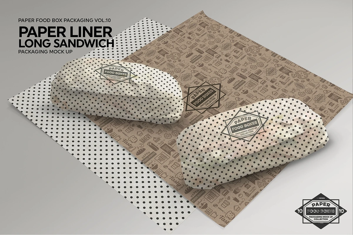 Long Sandwich Paper Liner Mockup A Product Mockup By INCDesign