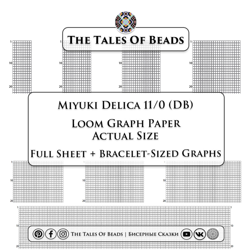 Delica Brick Stitch Graph Paper