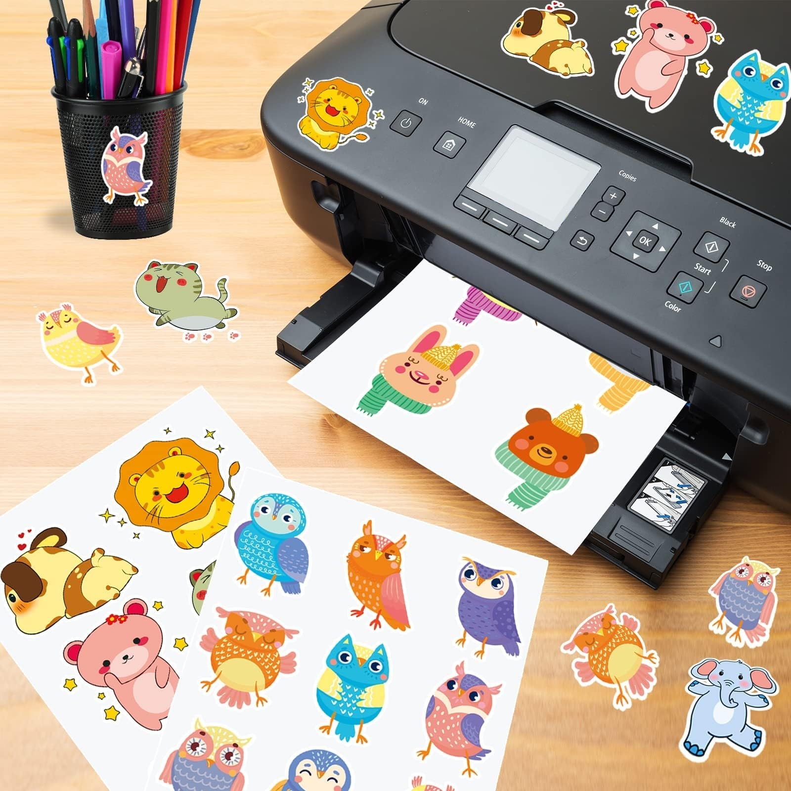 Lzerking Printable Vinyl Glossy Sticker Paper For Inkjet Printer 