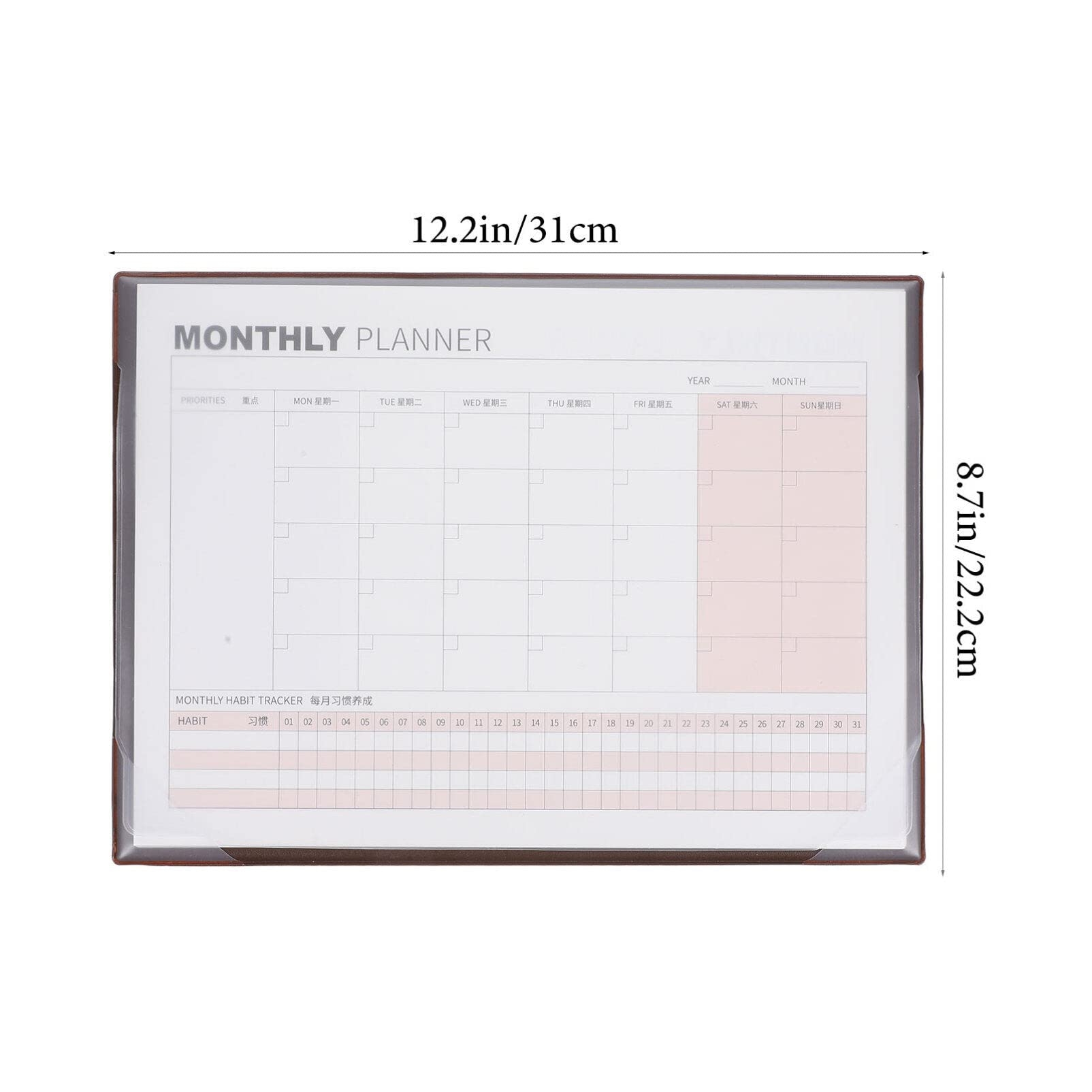 MAGICLULU Blank Desk Calendar Monthly Planner Undated Planning 