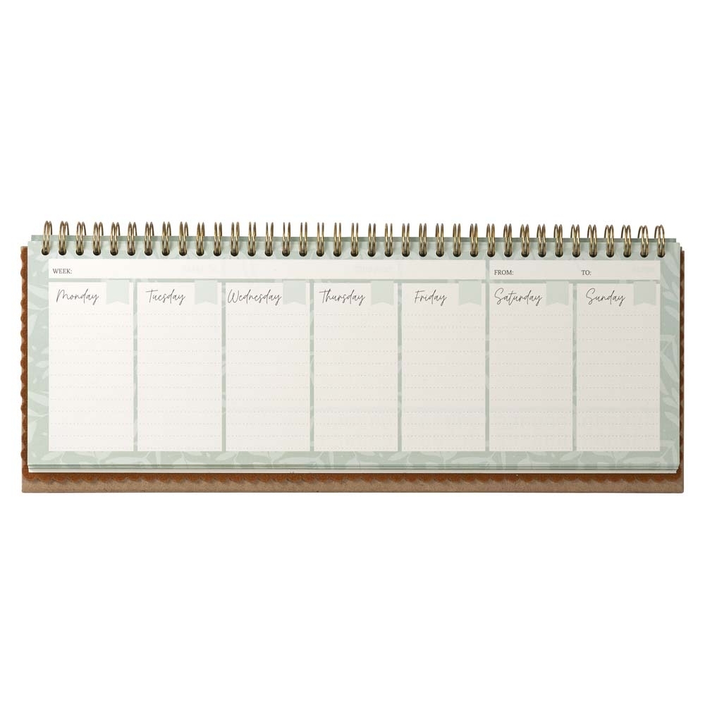 MAJOIE All year Weekly Desk Planner Greenery