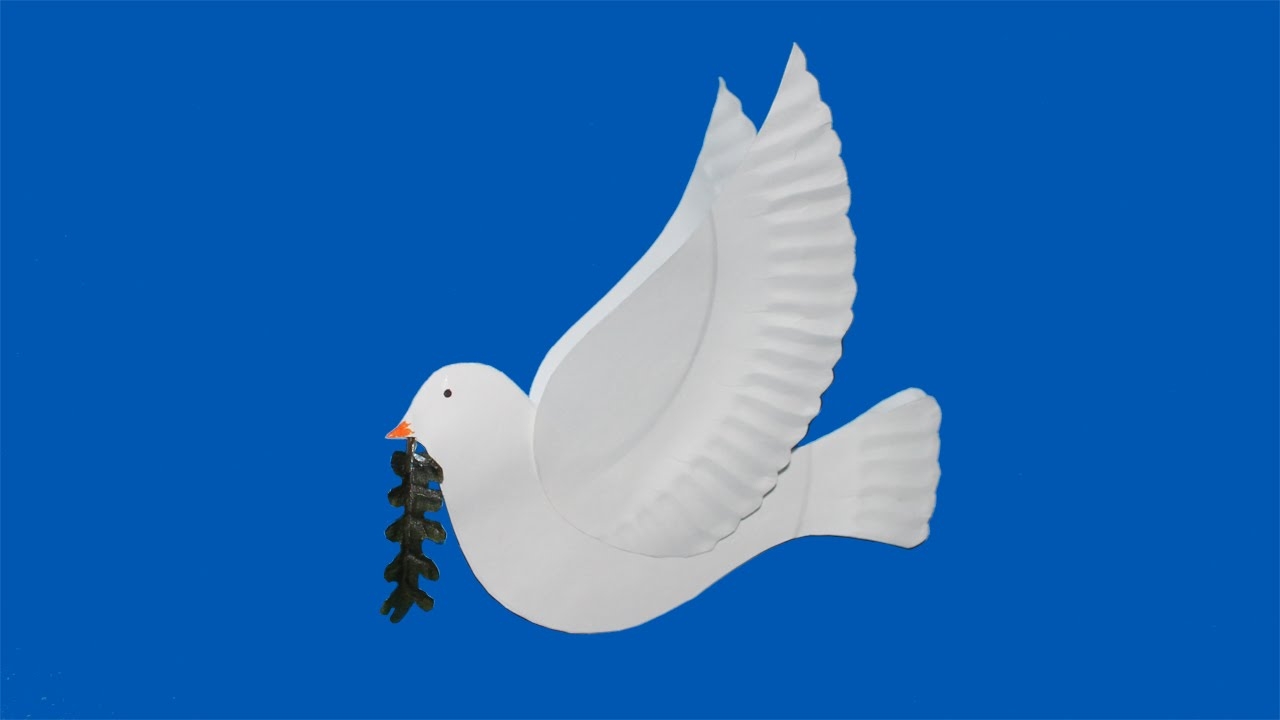 Make A Dove With Paper Plates