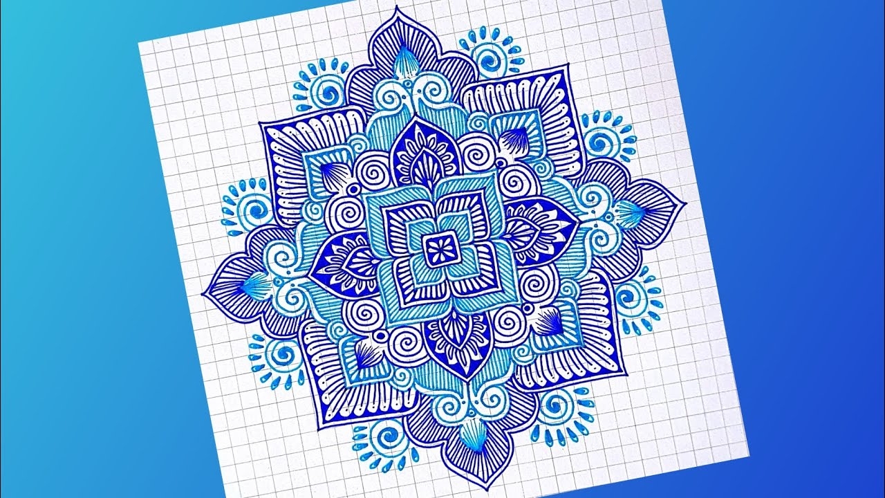 Mandala On Graph Paper