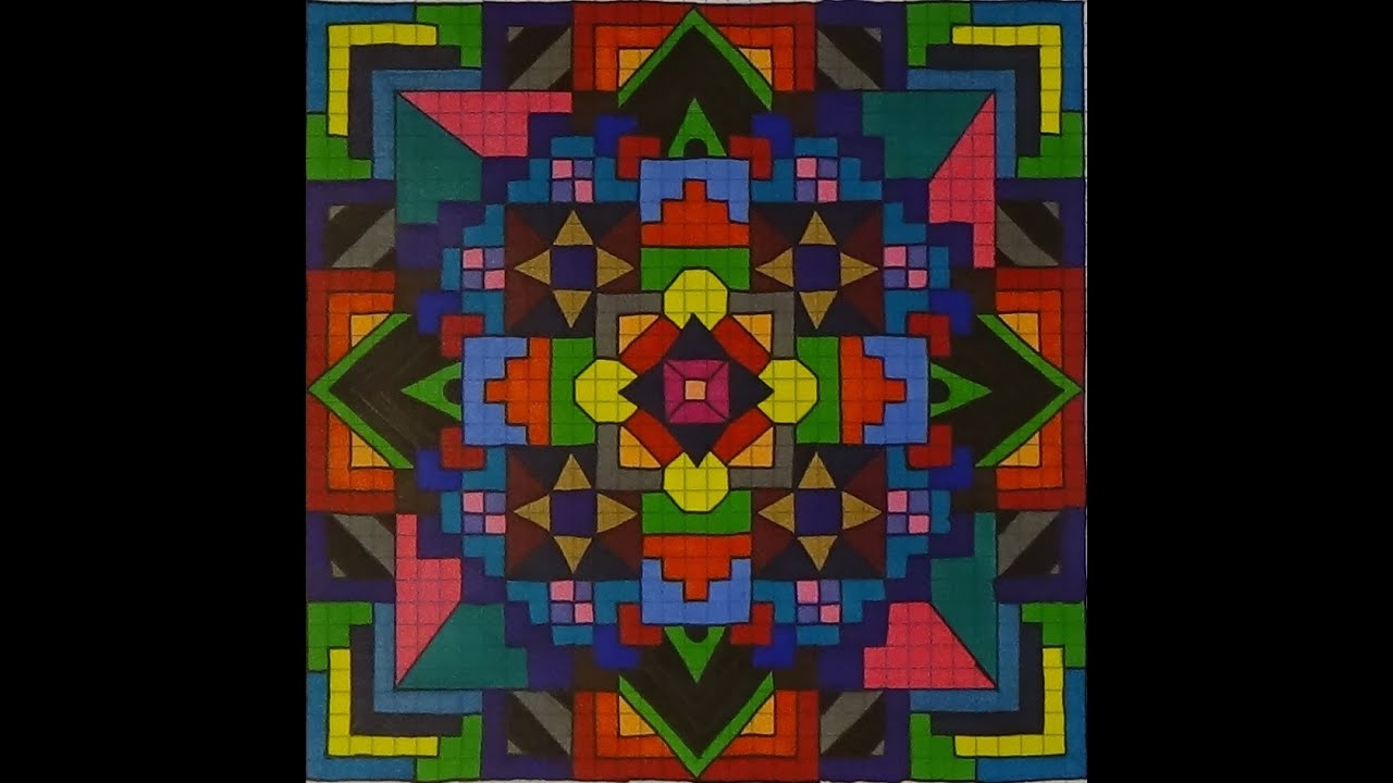 Mandala On Graph Paper