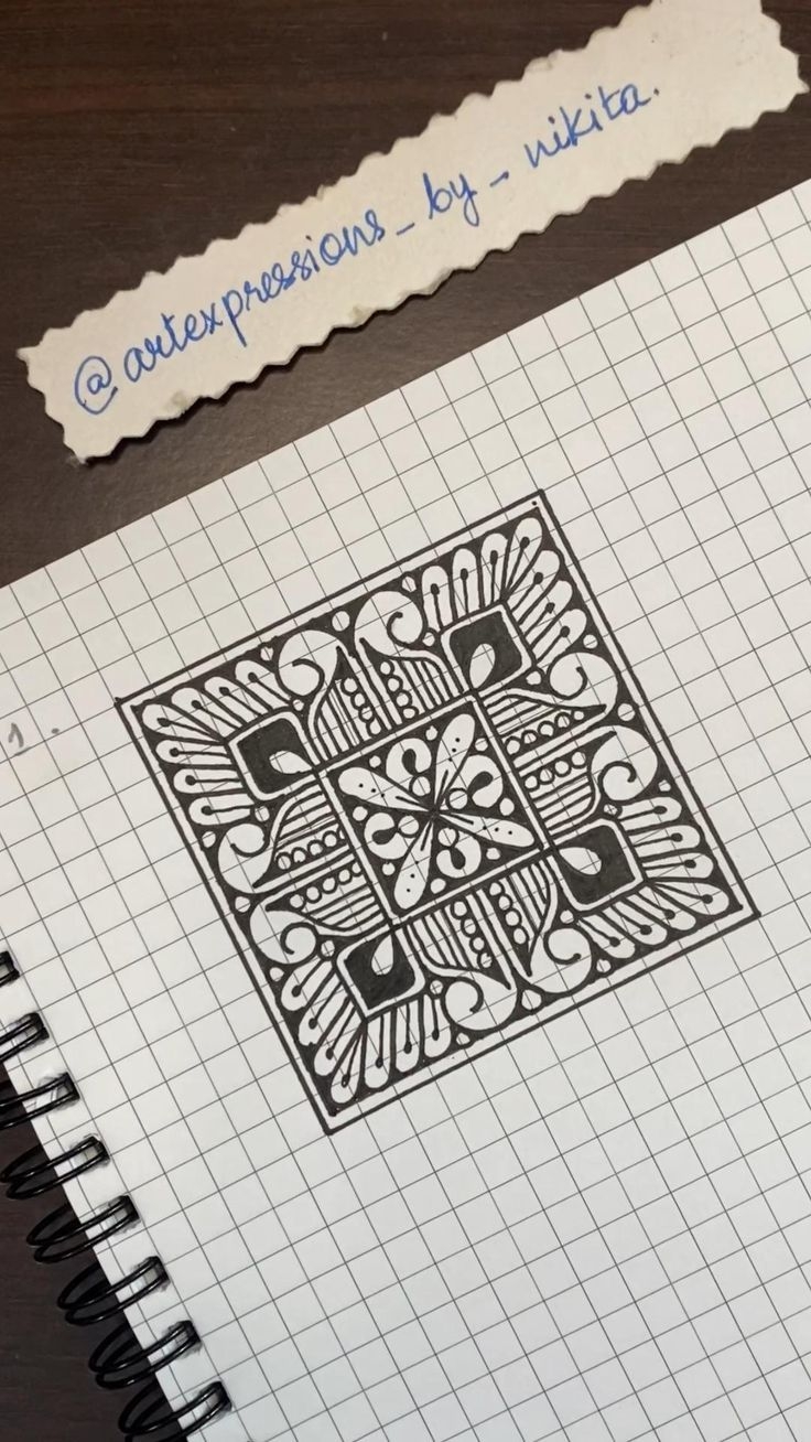 Mandala Art On Graph Paper