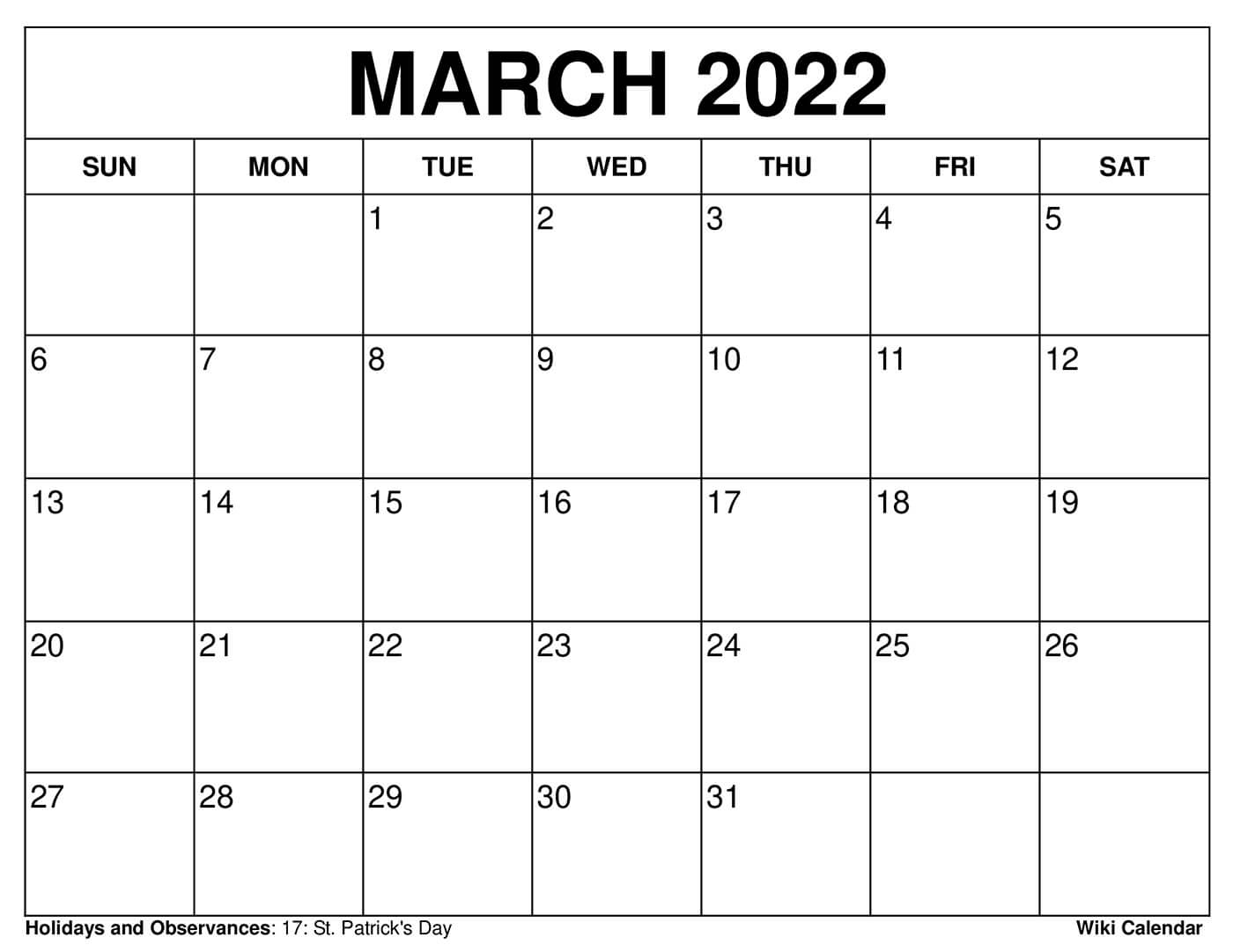 March 2026 Calendar Printable Templates amp More