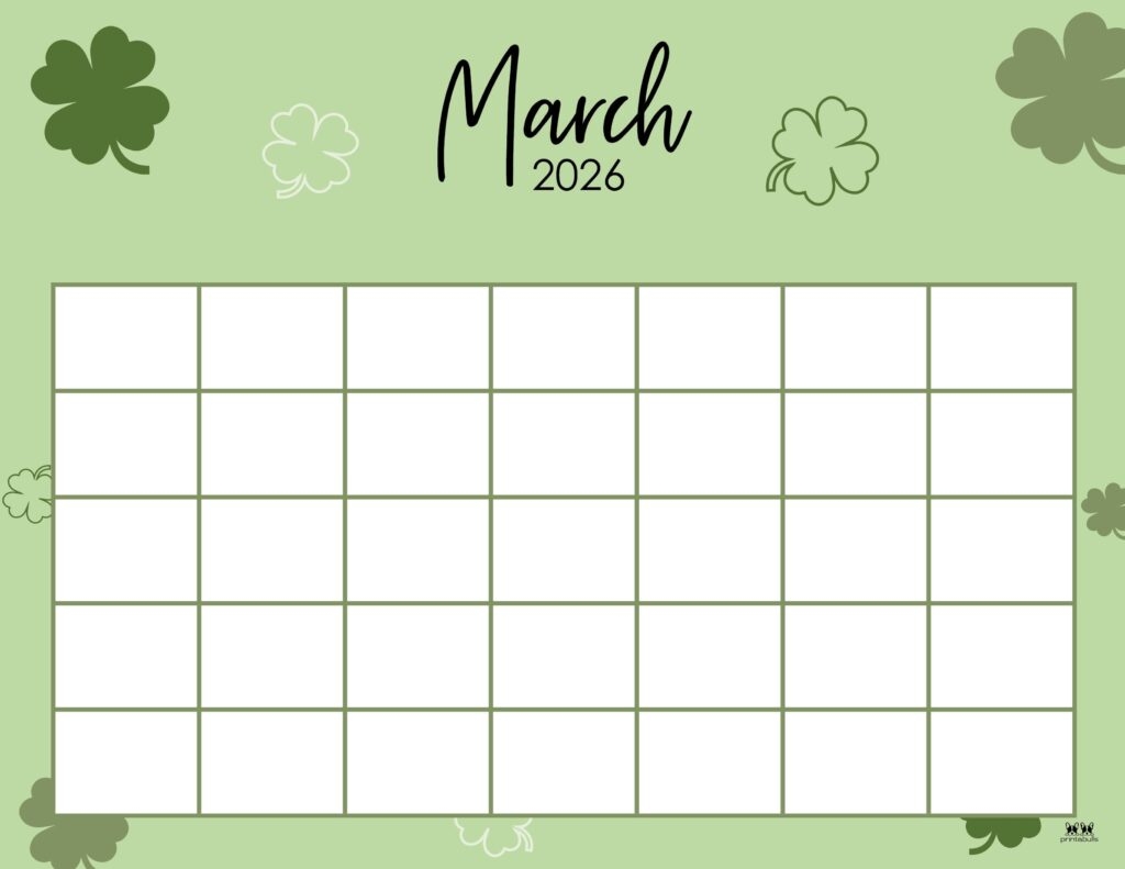 March 2026 Calendars 150 FREE Printables Printabulls