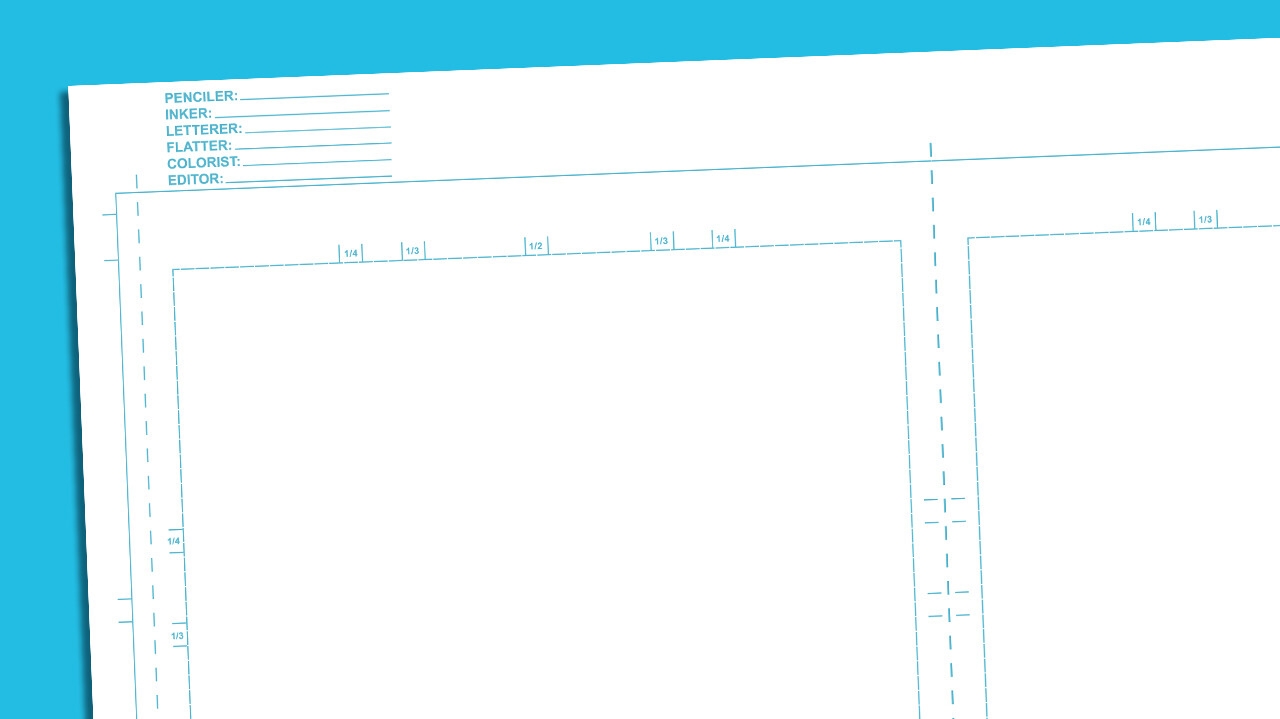 Martin Plsko Standard US Comic Book Non photo Blue Line Template 