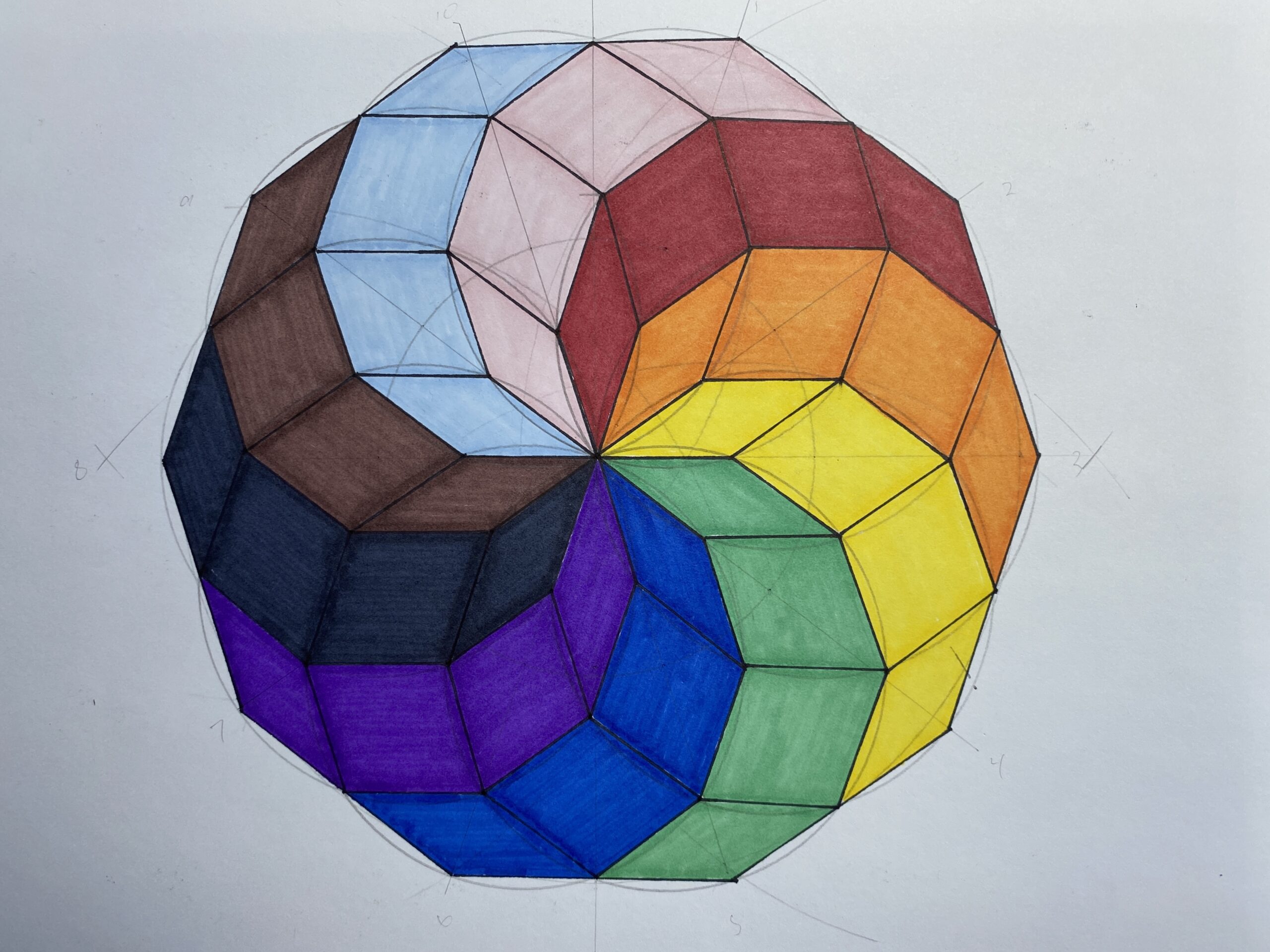 MathArtChallenge 76 Decagon amp Pride Flag Arbitrarilyclose
