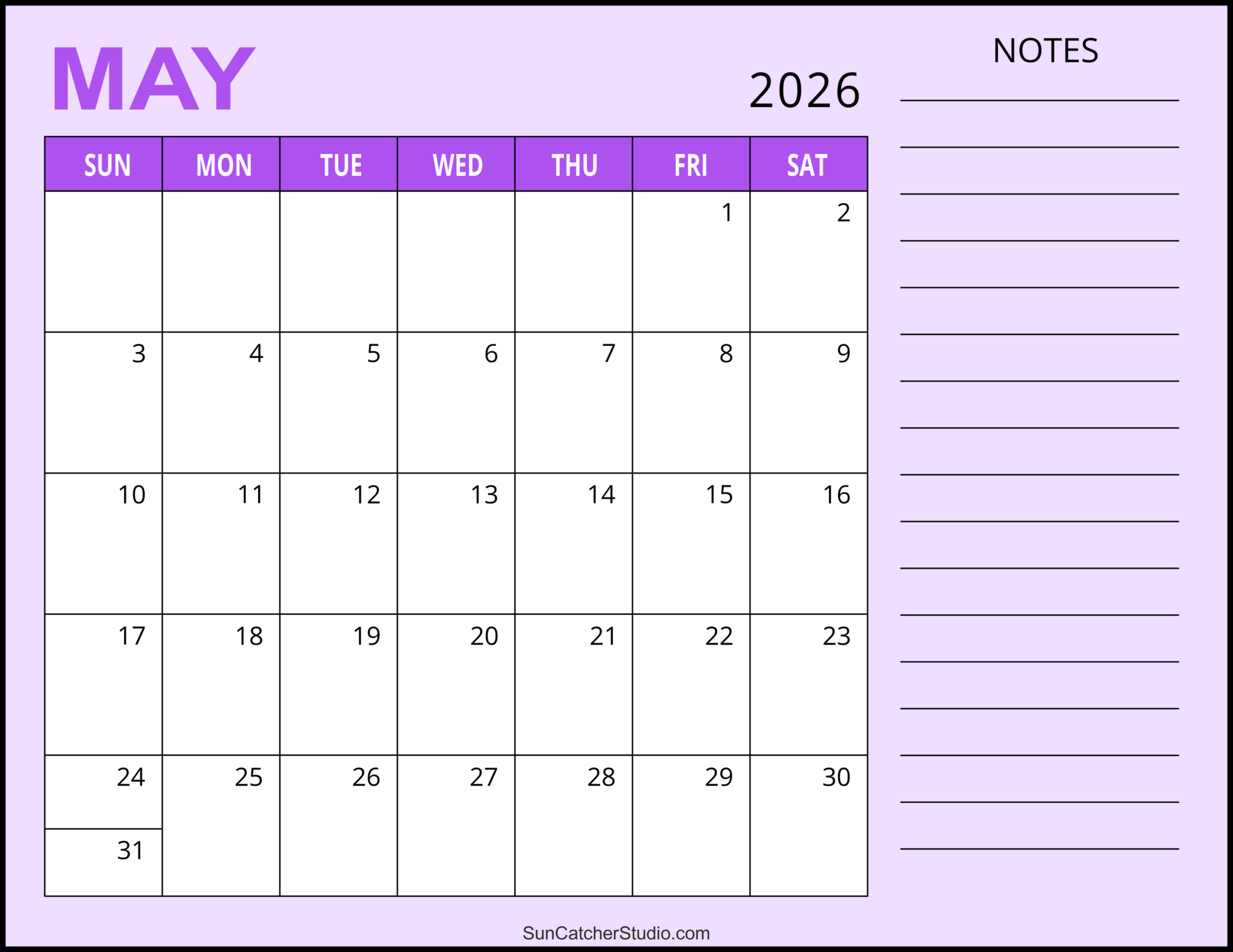 May 2026 Calendar Free Printable Free Printables Lettering 