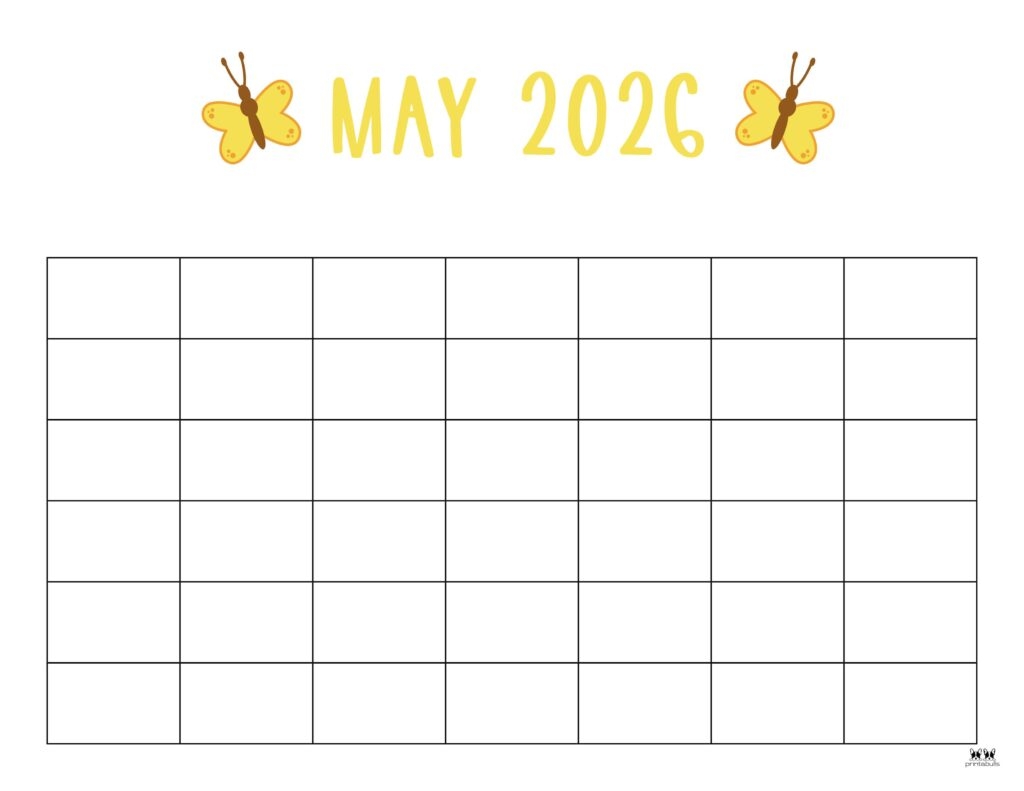 May 2026 Calendars 150 FREE Printables Printabulls