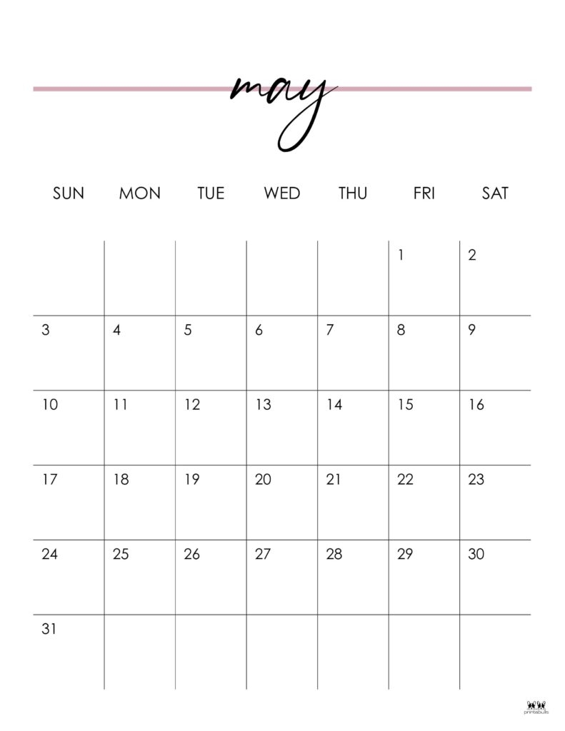 Printable May Calendar 2026 Pdf