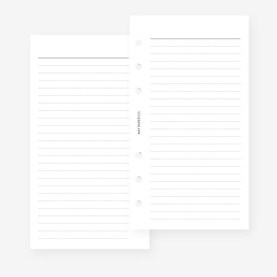 May Paper Personal Lined Planner Insert For Filofax Personal LV 
