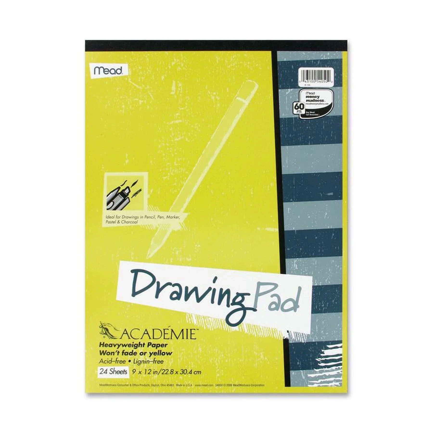 Mead MEA54050 Academie Drawing Pad 1 Each Walmart