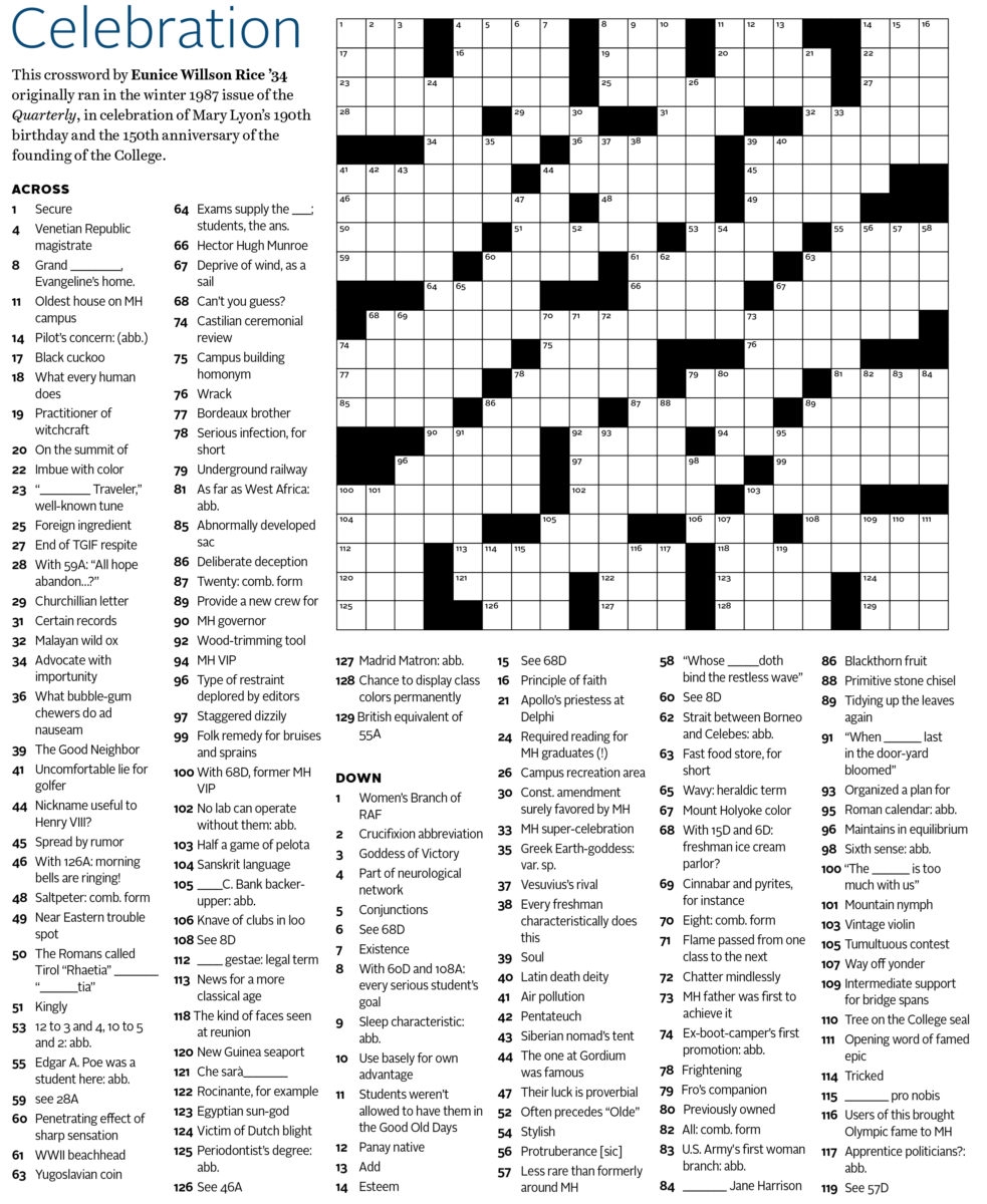 Best Printable Newspaper Crossword Puzzles
