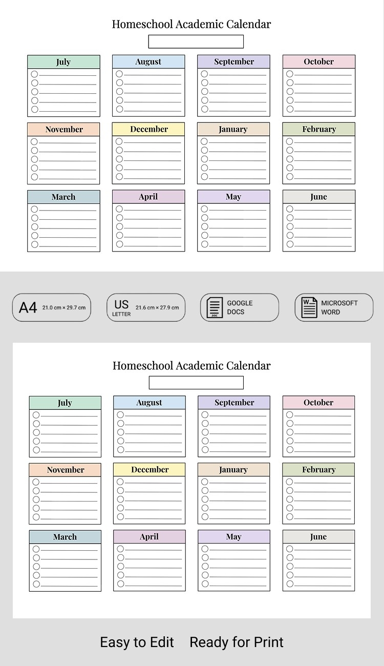 Modelos Gratuitos De Calend rios Acad micos No Google Docs E Word 