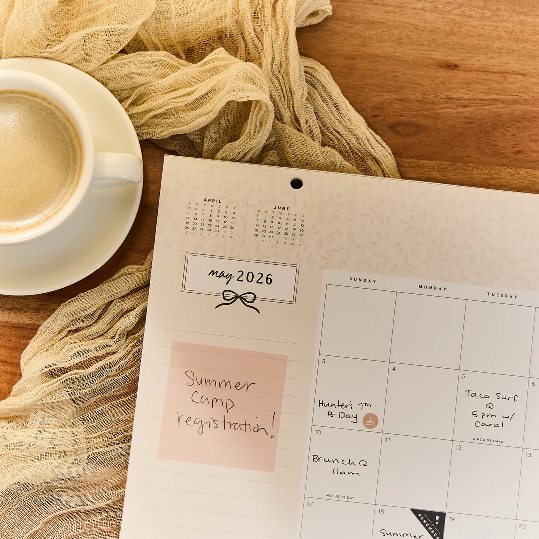 Modern Charm Small Desk Calendar 12 Months Happy Planner