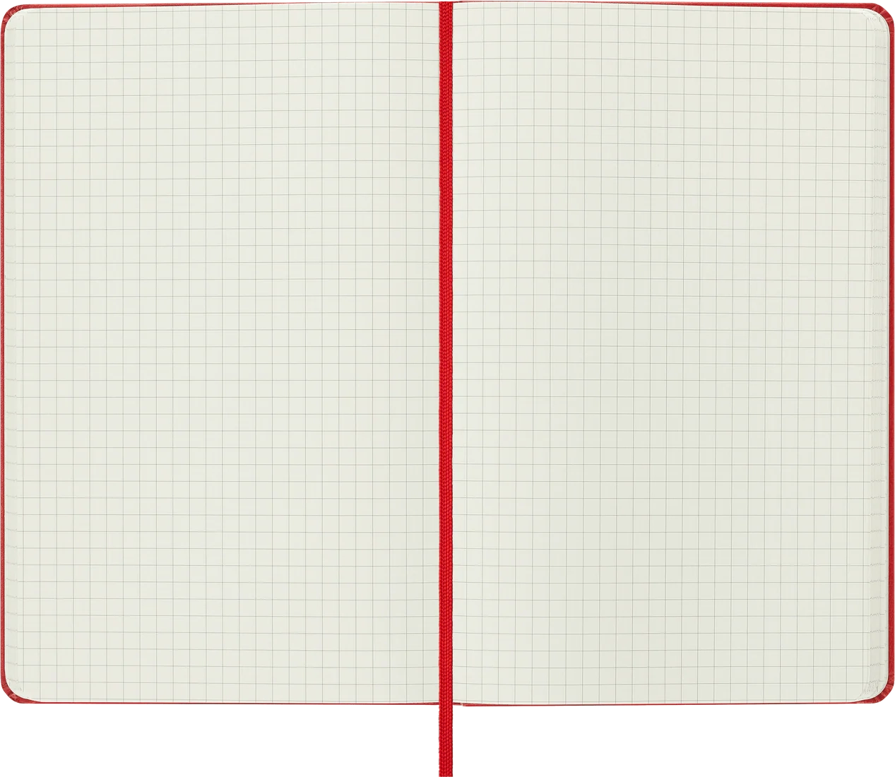 Moleskine Large Hardcover Classic Squared Notebook Scarlet Red 
