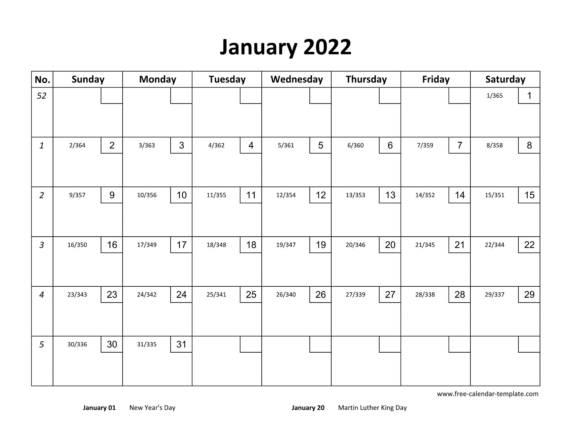 Monthly Calendar 2022 Printable With Checkboxes horizontal 
